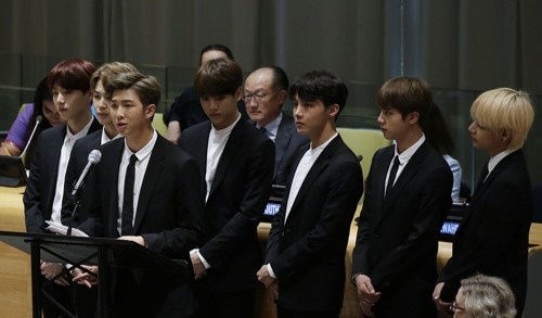 방탄소년단(BTS), 한국 가수 최초로 유엔총회 행사장 연설 (사진=연합뉴스)