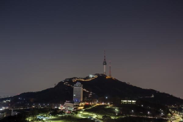 서울N타워 소등 후 모습