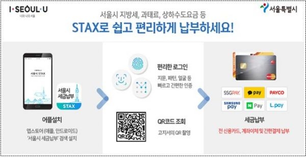 STAX 앱을 이용한 지방세 납부안내