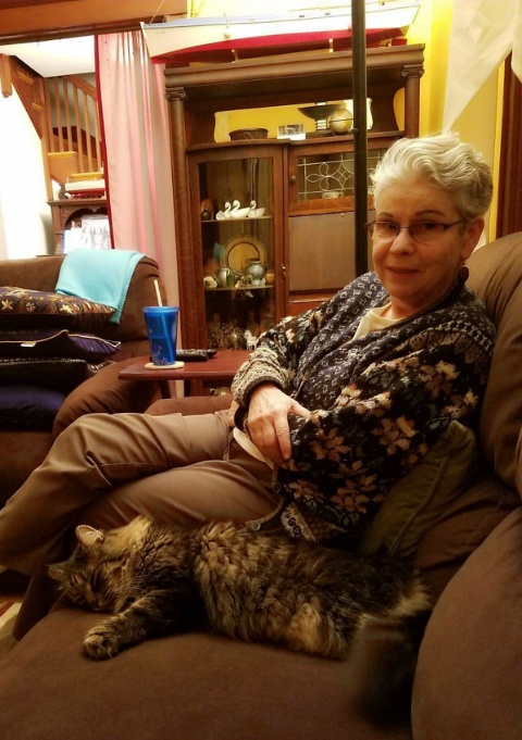 [보스턴에서 만난 사람들] 나의 고마운 친구이자 영어선생님 글로리아 머레이(Gloria Murray). 그녀가 늘 아끼던 고양이 알렉스와 함께. 사진|강현아